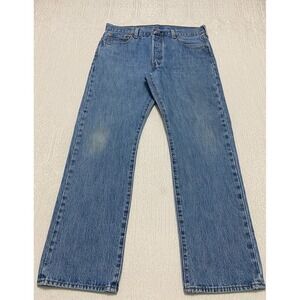 Levis 501 Original Fit Men's Jeans Size 34x30 Blue Denim Button fly